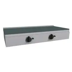 COCEDOR DE PIADINAS ELÉCTRICO - Mod. RA6EKBB - Placa de acero inoxidable - N. 2 zonas de cocción - Potencia KW 4,4 - Alimentación MONOFÁSICA 230V/1/50Hz - Medidas cm L 102 x P 53 x H 25,5 - CE