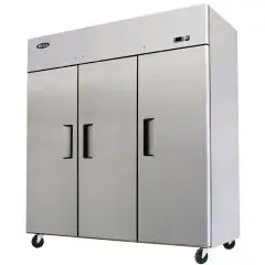 ARMARIO FRIGORÍFICO CONGELADOR COMPACTO DE ACERO INOX - Mod. YBF9242GR - VENTILADO - Capacidad LT 1390 - N. 3 Puertas - TEMPERATURA -22°/-17°C - Dim. cm L 180 x P 73 x h 182 - CE
