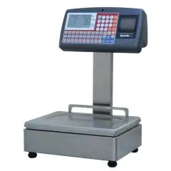 BALANZA ELECTRÓNICA de sobremesa - MOD. SUMMA - CAPACIDAD: Kg 12/30 precisión 2/5 gramos - Medidas CM L 37 X P 34 X h 55 - Disponible en los colores: NEGRO PERLADO, BLANCO PERLADO - CE