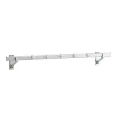 Barras para ganchos Mod. A PARETE - De aleación de aluminio anodizado - Ideales para amueblar carnicerías y frentemostradores de tiendas de alimentos - Perfil ovalado 50x20 mm