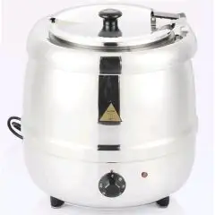 SOPERA ELÉCTRICA - Mod. SP10S.S. - Contenedor desmontable de acero inox - Capacidad lt. 9 - Potencia W 400 - Alimentación monofásica - Medidas cm ø A 33 x 36h - Homologación CE