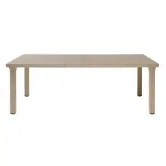 MESA TRIPLE EXTENSIBLE - MOD. 1889 - TABLERO y PATAS con superficie elaborada en trenzas de tecnopolímero - Patas cuadradas con núcleo de aluminio mm 80x80 - Para INTERIORES/EXTERIORES - Med. cm L 170 x P 100 x H 75