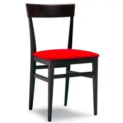 SILLA - MOD. C25F - ESTRUCTURA DE MADERA - ASIENTO ACOLCHADO - ALTURA DEL ASIENTO cm 46 - PARA USO INTERIOR - DIM. cm L 43 x P 50 x h 84 - CE