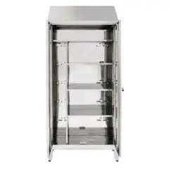 Armario de limpieza Escobero de acero inox - n .2 puertas abatibles