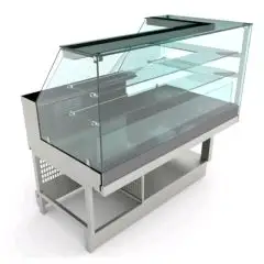 TERMINAL para VITRINA REFRIGERADA SNACK - MOD. VSRVADTERMSX - Semiacabado, por panelar - CRISTALES ALTOS Y RECTOS - Refrigeración ESTÁTICA - Alimentación monofásica V230/50hz - Potencia W 756 - Capacidad cm ³ 12 - Medidas cm L 152,1 x P 82,8 x H 135