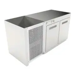 CÁMARA BAR REFRIGERADA EMPOTRABLE - MOD. CIR770/TN150 - Temperatura TN +4°C/+8°C - L. 150 cm - CON UNIDAD CONDENSADORA INCORPORADA