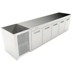 CÁMARA BAR REFRIGERADA EMPOTRABLE - MOD. CIR770/TN300 - Temperatura TN +4°C/+8°C - L. 300 cm - CON UNIDAD CONDENSADORA INCORPORADA