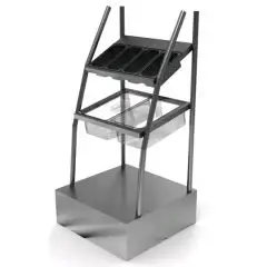 Mueble autoservicio Puerta pan cubiertos manteles y bandejas - Largo cm 82 - Ancho cm 80 - Alto cm 170