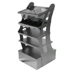 Mueble autoservicio Puerta pan cubiertos manteles y bandejas - Largo cm 75 - Ancho cm 80 - Alto cm 160