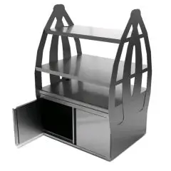 Mueble autoservicio para condimentos - Con reserva cerrada - Largo cm 102 - Ancho cm 88,5 - Alto cm 160