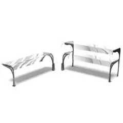 Baldas de cristal con soportes de ACERO macizo