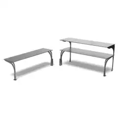 Baldas inox con soportes de ACERO macizo