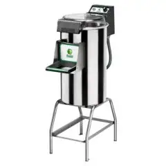 PELADORA DE PATATAS Mod. PPF - Capacidad de carga Kg 10 - Producción horaria Kg/h 120 - (Equipado con plato patatas y caballette mod CI) - ALIMENTACIÓN MONOFÁSICA o TRIFÁSICA - potencia hp 1 / 750W - Homologación CE