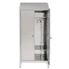 Armario Taquilla de vestuario de acero inox n. 2 plazas - n. 2 puertas abatibles