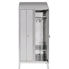Armario Taquilla de vestuario de acero inox n. 2 plazas - n. 2+2 puertas abatibles