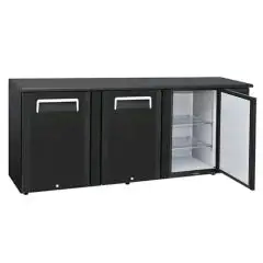 NEVERA BAJOBARRA PARA BEBIDAS - Mod. QB 300 - Temperatura +2°/+8°C - Capacidad lt. 500 - Alimentación MONOFÁSICAV230/1 - POTENCIA W 351 - DIMENSIONES cm. L 208,5 x P 51,5 x h 86 - Peso Kg. 119
