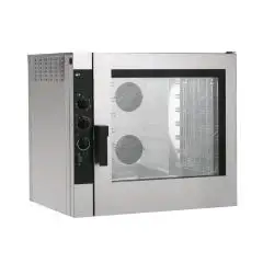 HORNO ELÉCTRICO DE CONVECCIÓN PARA GASTRONOMÍA Y PASTELERÍA - Mod NEME72 - CONTROL ELECTROMECÁNICO - CON HUMIDIFICADOR Y DE 2 VELOCIDADES - ALIMENTACIÓN TRIFÁSICA 400/3/50 - POTENCIA KW 9,6 - CAPACIDAD: 7 X (GN 1/1 ; 60X40) - Distancia entre bandejas cm 7