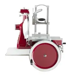 CORTADORA DE FIAMBRES DE VOLANTE (MANUAL) - Mod. 35V - Cuchilla Ø 350 - Corte útil mm 270x240 - Afilador fijo - Medidas cm L 71 x P 87 x 80 H - Homologación CE