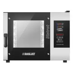 HORNO ELÉCTRICO MIXTO DE CONVECCIÓN Y VAPOR CON MANDOS EN PANTALLA TÁCTIL - Cod. BISTROT 465E - PARA PANADERÍA Y PASTELERÍA - Capacidad bandejas n. 4 cm 40X60 o GN 1/1 - Potencia kW 8 - Alimentación 230/400 V 50/60 Hz - Temperatura max °C 270 - Medidas ex