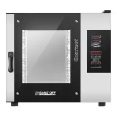 HORNO ELÉCTRICO MIXTO DE CONVECCIÓN Y VAPOR CON MANDOS DIGITAL - Cod. GOURMET 511E - PARA GASTRONOMÍA - Capacidad bandejas  n. 10 GN 1/1 (cm 32,5x53) - Potencia kW 17,5 - Alimentación 230/400 V 50/60 Hz - Temperatura max °C 270 - Medidas exteriores cm. L 
