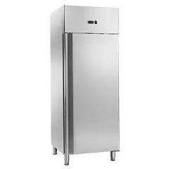 ARMARIO FRIGORÍFICO DE ACERO INOX - Para SNACK - Estático - Mod. AK404TN - Capacidad lt 400 - N. 1 puerta - Temperatura 0°/+8°C - Dim. cm L 68 x P 71 x 201 H - CE