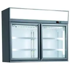 Armario colgante expositor refrigerado de sombremesa para productos congelados con capacidad Lt 373 y temperatura de -22 a -18 °C Klimaitalia KENAI TOP 145