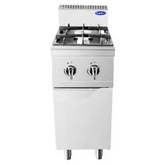 COCINA A GAS - Mod. CV9I2DH1 - N. 2 FUEGOS - COMPARTIMIENTO NEUTRO CON PUERTA - CON LLAMA PILOTO - Potencia kW 19 - Medidas cm L 40 X F 90 X H 114 - Homologación CE