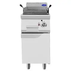 PARRILLA DE PIEDRA VOLCÁNICA A GAS - Mod. CV7I4EOI - COMPARTIMIENTO CON PUERTA BATIENTE - Potencia kW 7 - Medidas cm L 40 X F 70 X H 108,5 - Homologación CE