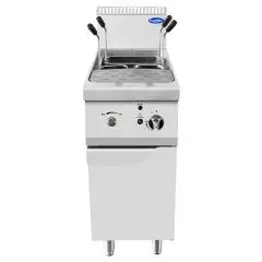 CUECEPASTAS A GAS - Mod. CV7I4RH - N. 1 CUBA LT. 24 - COMPARTIMIENTO CON PUERTA BATIENTE - Potencia kW 10 - Medidas cm L 40 X F 70 X H 108,5 - Homologación CE