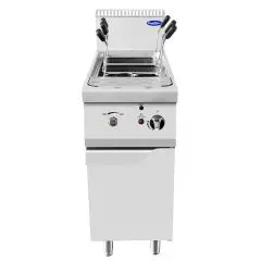 CUECEPASTAS A GAS - Mod. CV9I4RH - N. 1 CUBA LT. 35 - COMPARTIMIENTO CON PUERTA BATIENTE - Potencia kW 13,5 - Medidas cm L 40 X P 90 X H 114 - Homologación CE