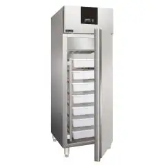 ARMARIO FRIGORÍFICO DE ACERO INOX - VENTILADO - Mod AXF600FISH - CAJAS (cm L 60 x P 40,5) - N 1 PORTA - CAPACIDAD LT 537 - TEMPERATURA  0° /+10° C - Dim cm L 68 x P 81 x h 200