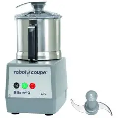 BLIXER, CUTTER HOMOGENEIZADOR DE SOBREMESA - Mod. BLIXER 3 - Capacidad de la Cuba de acero inox lt 3,7 - Capacidad de porciones: de 2 a 10 (porciones de 200 gr) - 1 velocidad - Potencia W 750 - Dimensiones cm L 24,2 x P 30,4 x 44,4h