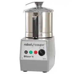 BLIXER, CUTTER HOMOGENEIZADOR DE SOBREMESA - Mod. BLIXER 4 - Capacidad de la Cuba de acero inox lt 4,5 - Capacidad de porciones: de 2 a 15 (porciones de 200 gr) - 2 velocidades - Potencia W 1000 - Dimensiones cm L 24,2 x P 30,4 x 44,4h