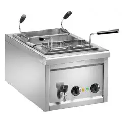 CUECEPASTAS DE MESA ELÉCTRICO - Mod CC11 - 1 TANQUE Lt 25 - MONOFÁSICO 230V - DIMENSIONES cm L 40 x P 70 x 34 H - Norma CE