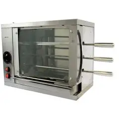 MULTIGRILL - MOD. CEV2 -  Armazón de acero inox - N. 2 resistencias con regulador de energía - N. 2 + 1 espada inox - Voltaje 230v monofásico - Potencia 1,8 KW - Medidas: cm L 58,7 X P 31,5 X 45 h - CE