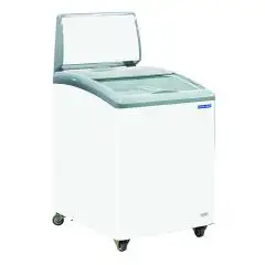 EXPOSITOR REFRIGERADO - MOD. CG 150C - ESTÁTICO - DESESCARCHE MANUAL - CAPACIDAD LT 150 - TEMPERATURA -14°/-23°C - Dimensiones cm L 58 x P 69,5 x h 111 - CE