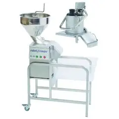 CORTADORA DE VERDURAS Y MOZZARELLAS CON SOPORTE - Mod. CL 55 2 tolvas TRIF - 2 tolvas: 1 tolva libre + 1 tolva de palanca - Capacidad de porciones de 100 a 1000 - 2 velocidades - Potencia W 1100 - Dimensiones cm L 86,5 x P 39,6 x 127,2h