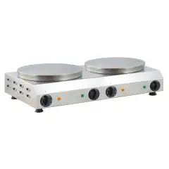 CREPERA ELÉCTRICA - MOD. ETR3535G - 2 PLACAS DE COCCIÓN Ø 350 mm CADA UNA - ALIMENTACIÓN 400V/3/50-60Hz TRIFÁSICA - POTENCIA W 2400 + 2400 - Norma CE