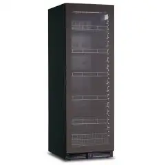 EXPOSITOR REFRIGERADO PARA BEBIDAS - Ventilado - Mod EX 180 DGX - CAPACIDAD Lt 425 - 1 PUERTA DE VIDRIO - TEMPERATURA 0°/+10°C - MEDIDAS cm L 59,5 x P 69 x H 180 - NORMA CE