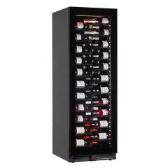 VITRINA REFRIGERADA PARA VINOS - Mod. EY180I1VD NL - VENTILADA - TEMPERATURA °C +2/+20 - N. 1 PUERTA ACRISTALADA - Potencia W 130 - ALIMENTACIÓN 220/50Hz MONOFASE - Medidas cm L 59,5 x P 69 x H 180