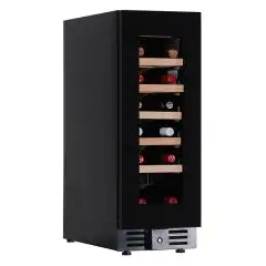 VITRINA REFRIGERADA PARA VINOS - Mod. EY20I1VD NL - VENTILADA - TEMPERATURA °C +2/+20 - N. 1 PUERTA ACRISTALADA - CAPACIDAD LORDA Lt. 60 - Potencia W 65 - ALIMENTACIÓN 220/50Hz MONOFASE - Medidas cm L 29,5 x P 57,3 x H 82