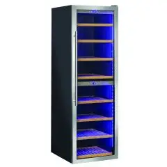 Vitrina refrigerada para vinos - Mod CW 518DT - Ventilada - Temperatura °C +5/+20 y +12/+20 - Capacidad Lt 520 - Dimensiones cm L 59,5 x P 77 x H 185,1