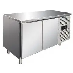 MESA REFRIGERADA DE ACERO INOX AISI 304 - VENTILADO - Mod CXF2100TN - GASTRONORM 1/1 (cm 53 x 32,5) - N 2 PUERTAS - CAPACIDAD Lt 313,5 - TEMPERATURA -2°/+8°C - Dim cm L 136 x P 70 x h 86