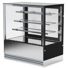 VITRINA REFRIGERADA PARA PASTELERÍA - Mod. LUX 3 RUZ - Refrigeración ventilada - Cristales frontales rectos - N. 3 ESTANTERÍAS- Temperatura +2°/+10 °C - Alimentación monofásica -  Homologación CE