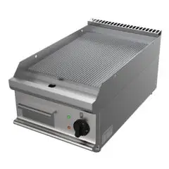 PLANCHA FRY TOP ELÉCTRICA DE SOBREMESA - MOD. G7NUP1DDT - PLANCHA RAYADA - Potencia kW 5,4 - Medidas: cm A 40 x F 70 x H 25 - Homologación CE
