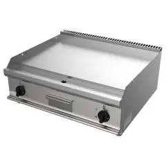 PLANCHA FRY TOP ELÉCTRICA DE SOBREMESA - MOD. G7NUP2DDN - N. 2 zonas de cocción - PLANCHA LISA - Potencia kW 10,8 - Medidas: cm A 80 x F 70 x H 25 - Homologación CE
