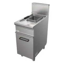 FREIDORA A GAS - LÍNEA EASY - MOD. G7JUM1V13 - N. 1 cuba Lt. 13 de aceite - Potencia kW 11,2 - Medidas: cm A 40 x F 70 x H 85 - Homologación CE