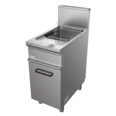 FREIDORA A GAS - LÍNEA EASY - MOD. G7JUM1V17 - N. 1 cuba Lt. 17 de aceite - Potencia kW 16,5 - Medidas: cm A 40 x F 70 x H 85 - Homologación CE