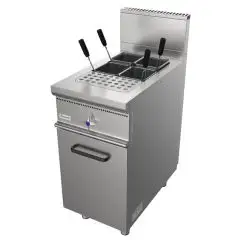 CUECEPASTAS A GAS - MOD. G7MUI1V40 - N. 1 cuba Lt. 28 - N. 1 Armario neutro con puerta - Potencia kW 11 - Medidas: cm A 40 x F 70 x H 85 - Homologación CE