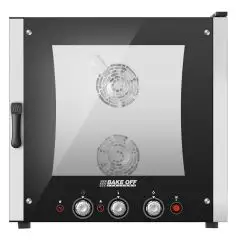 HORNO ELÉCTRICO MIXTO DE CONVECCIÓN Y VAPOR - Cod. EASY6E - PARA GASTRONOMÍA, PANADERÍA Y PASTELERÍA - Capacidad bandejas n. 6 cm 60x40 o GN 1/1 - Potencia kW 10,7 - Alimentación 230/400 V 50/60 Hz - Temperatura max °C 270 - Medidas exteriores cm. L 85 x 